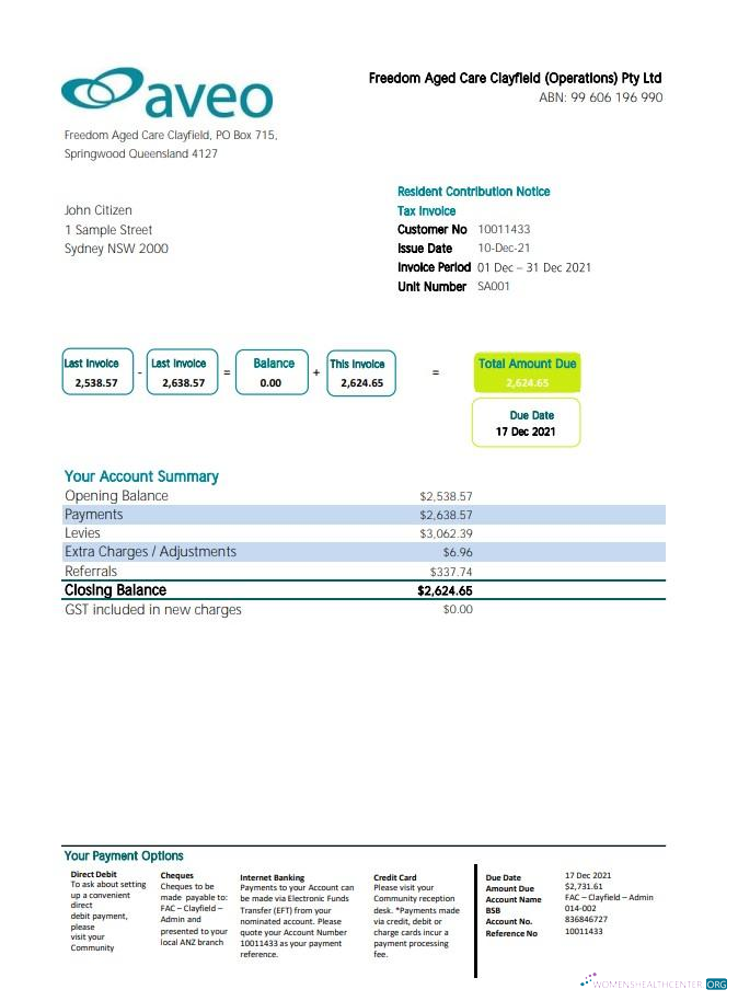 Download Australia Aveo bank statement excel Photoshop template